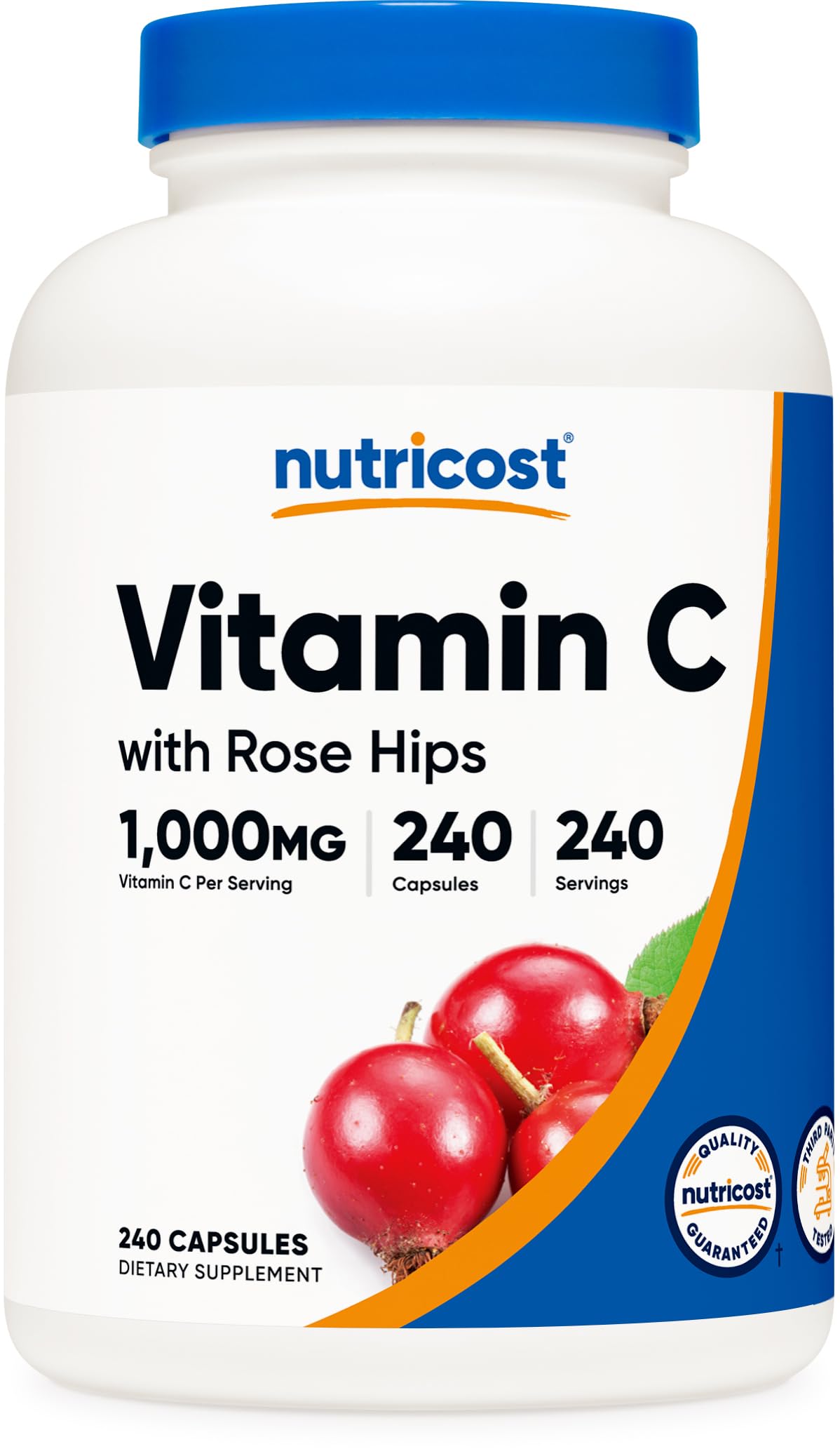 Vitamin C 1000mg, 120-240 count, Premium, Non-GMO, Gluten Free Supplement