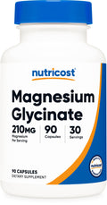Magnesium Glycinate Capsules (180 Capsules, 210 mg Per Serving)
