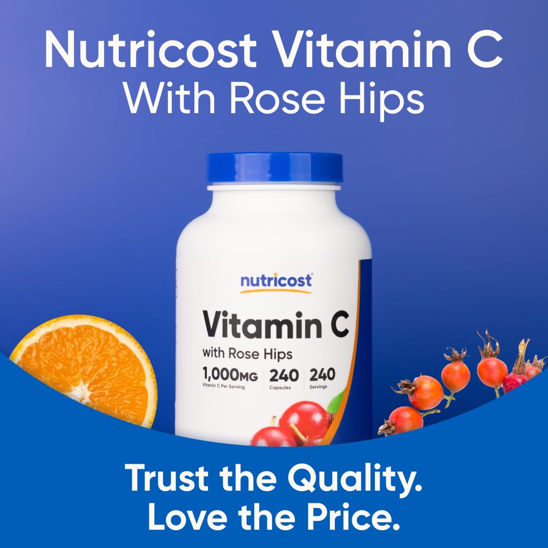 Vitamin C 1000mg, 120-240 count, Premium, Non-GMO, Gluten Free Supplement