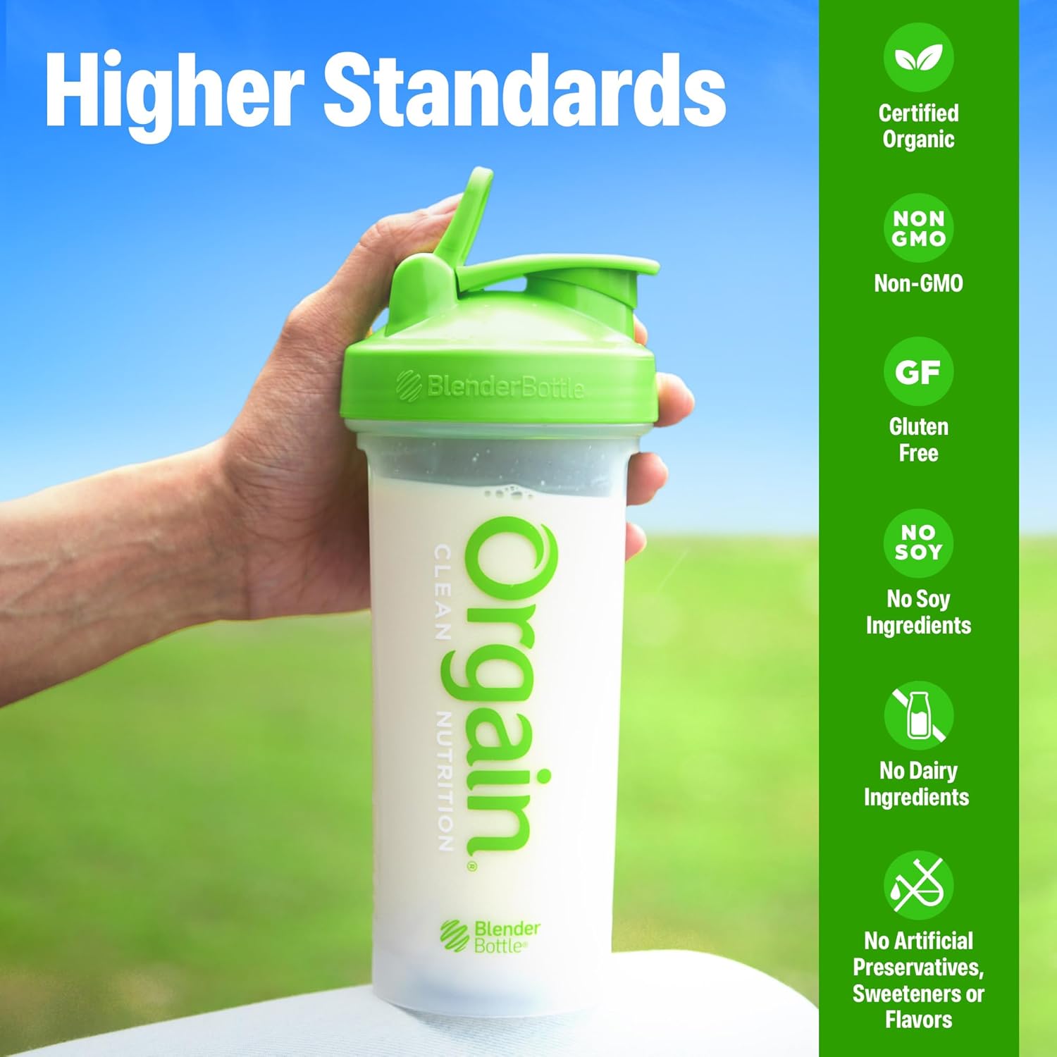 Organic Protein Powder, 21g Plant Protein, No Lactose Ingredients, No Added Sugar