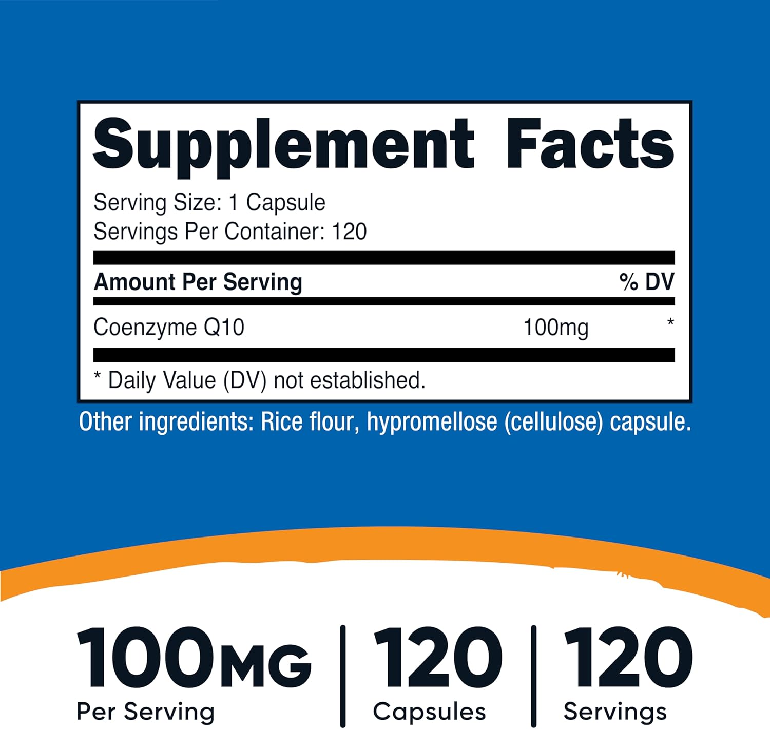 CoQ10 (Coenzyme Q10), 100mg, 120 Vegetarian Capsules - High Absorption, Non-GMO