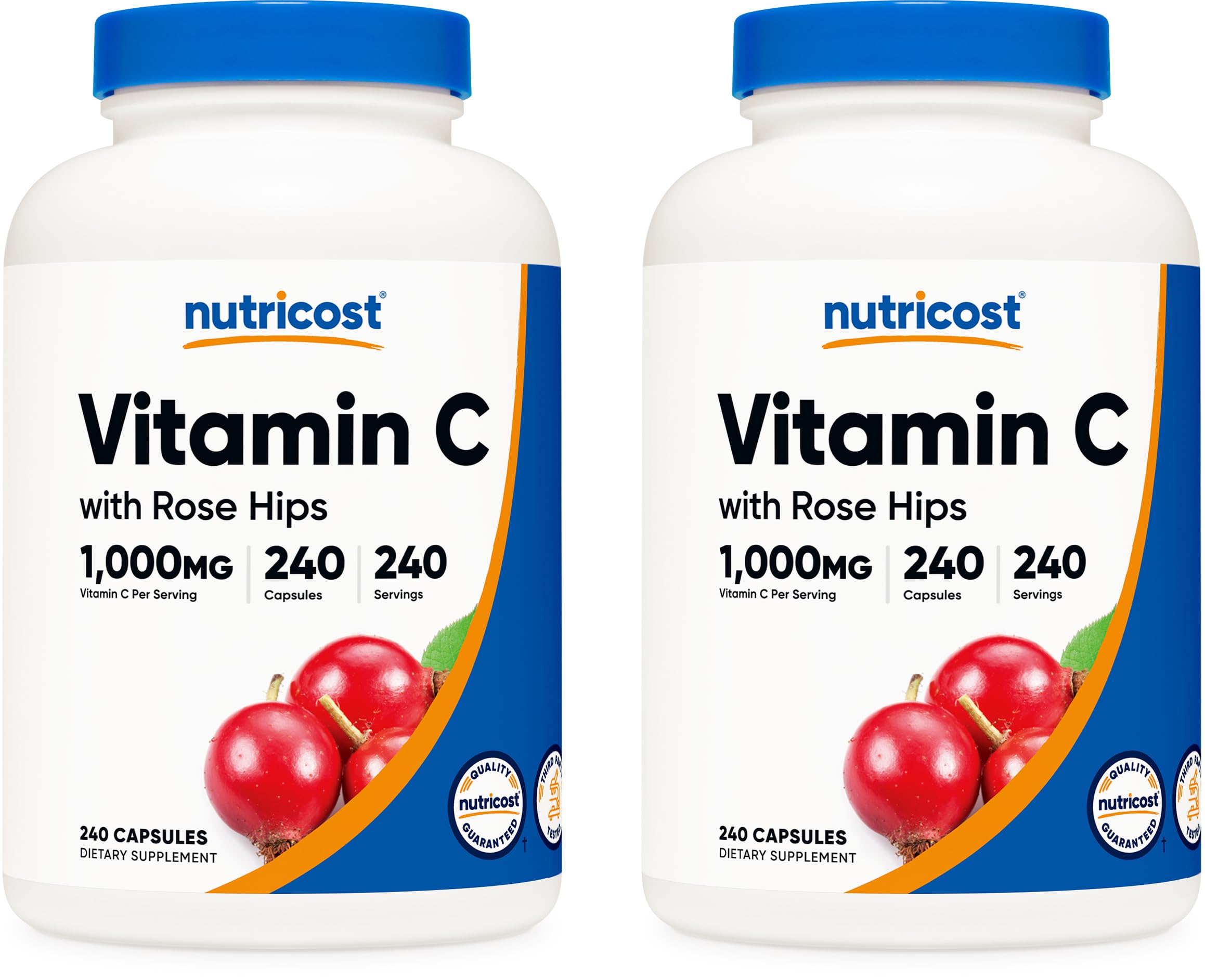 Vitamin C 1000mg, 120-240 count, Premium, Non-GMO, Gluten Free Supplement