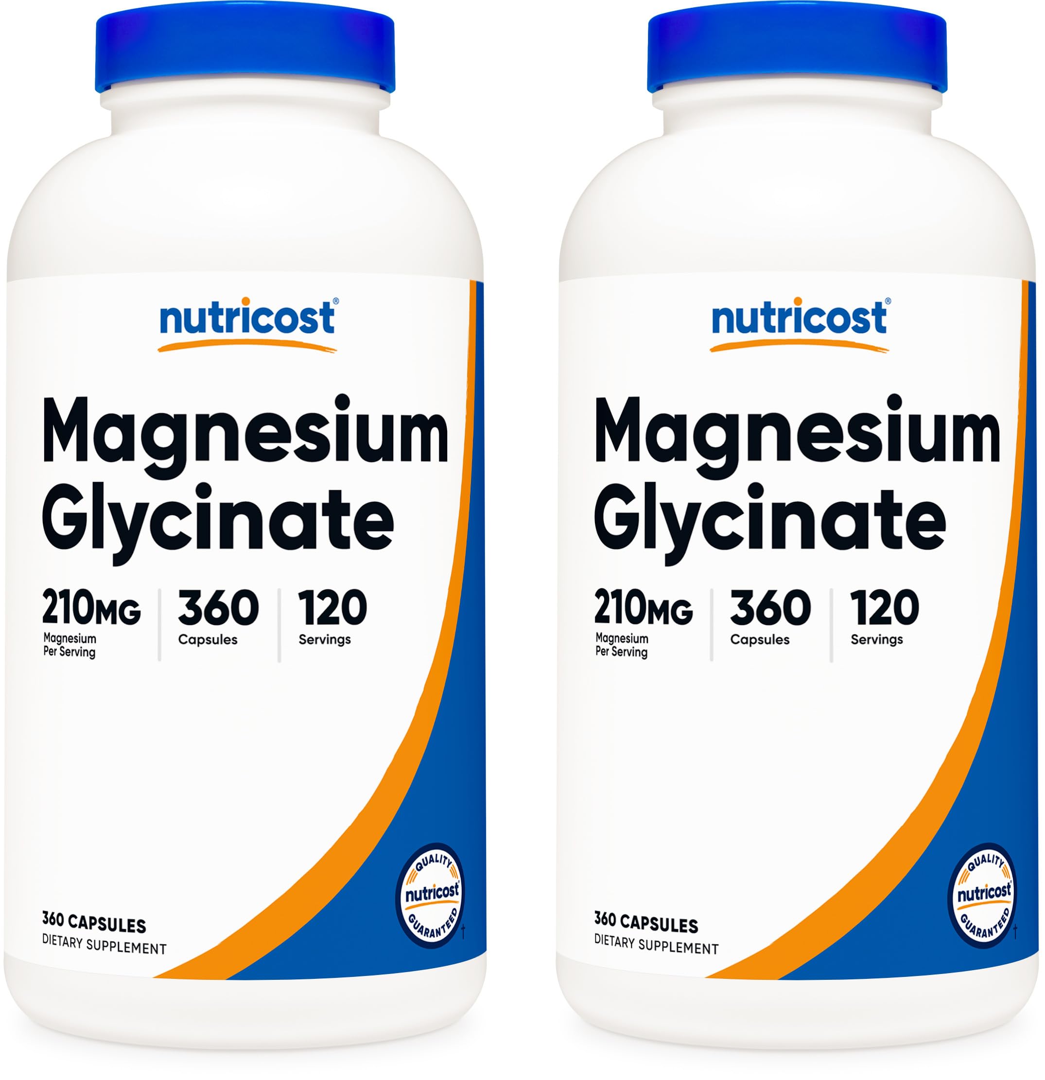 Magnesium Glycinate Capsules (180 Capsules, 210 mg Per Serving)