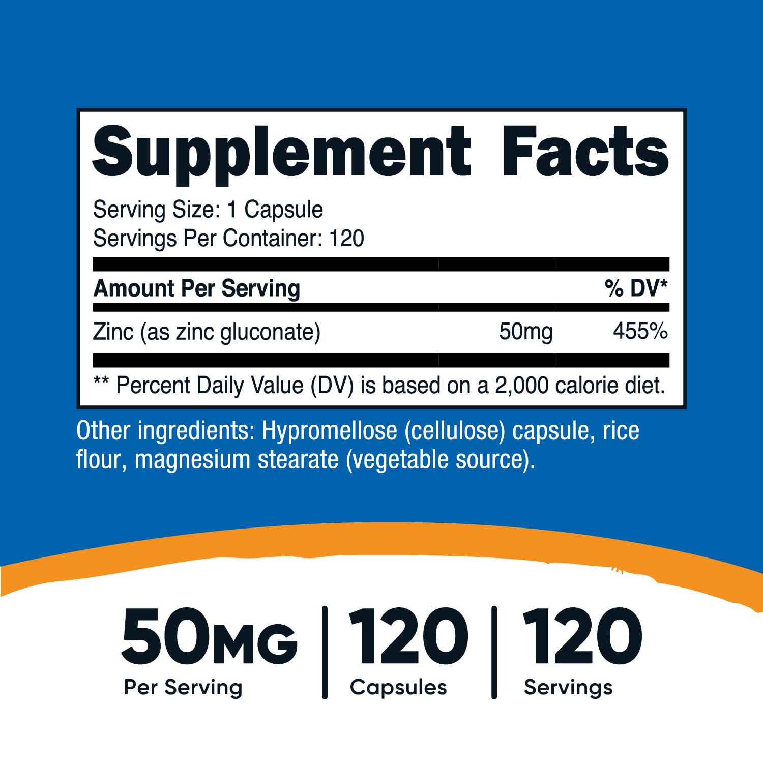 Zinc Gluconate 240 Vegetarian Capsules (50mg)