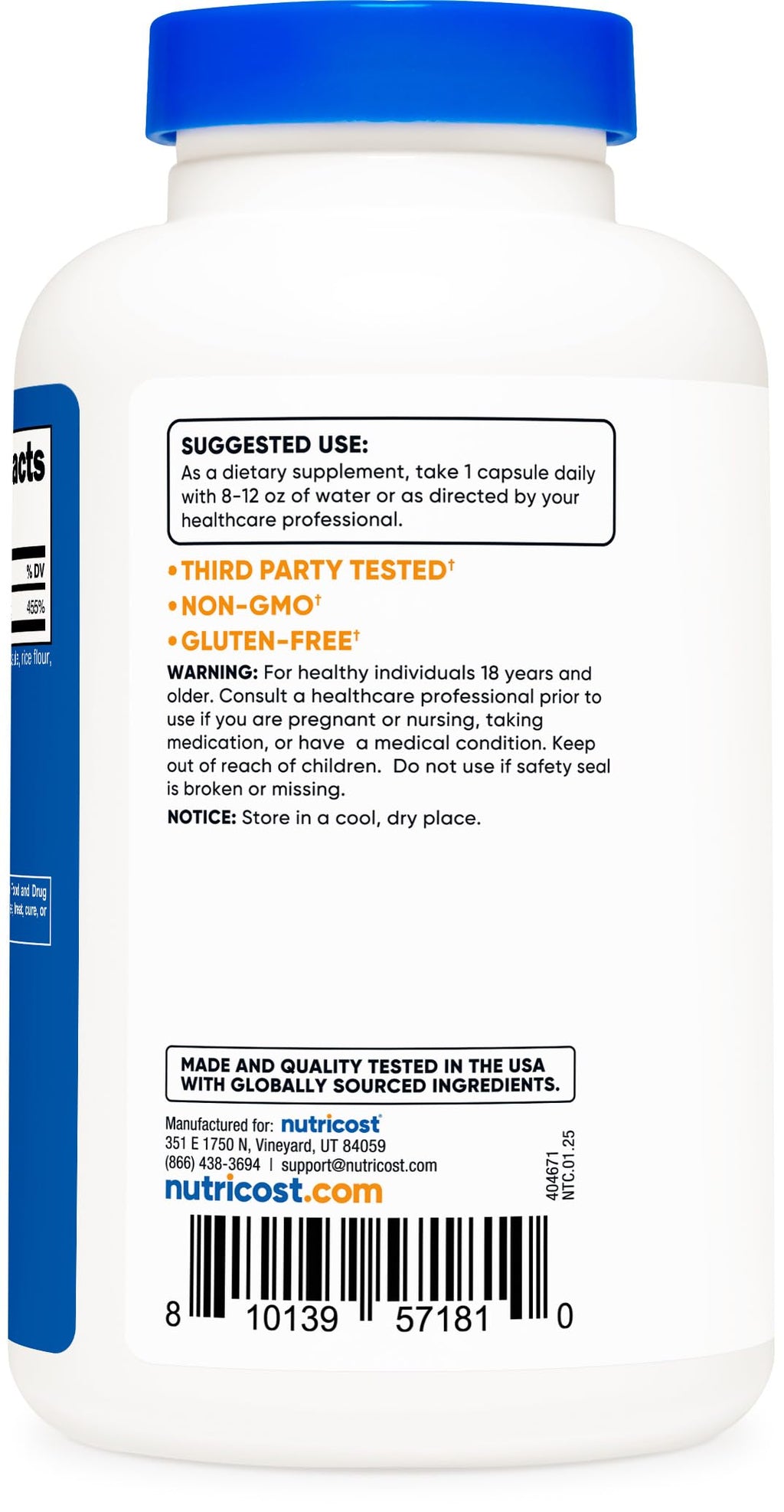 Zinc Gluconate 240 Vegetarian Capsules (50mg)