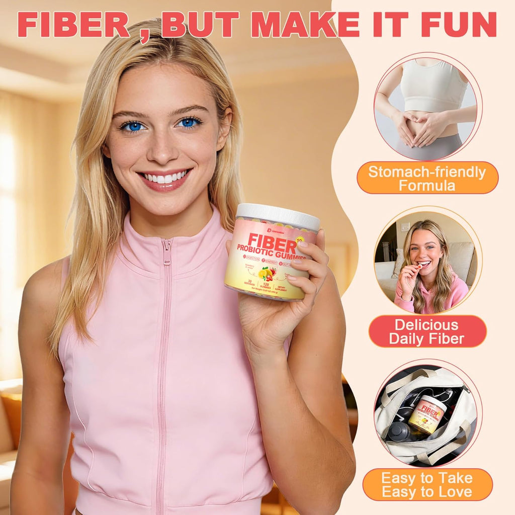 10g Fiber Gummies, Sugar Free, 120 Count