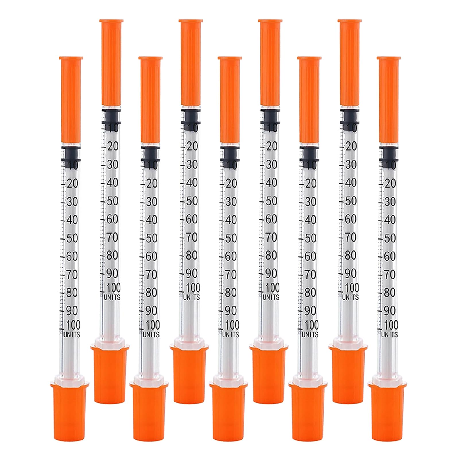100PACK 1ML Syringe with 30G 1/2" (13mm) Needle, Individually Wrapped Lab Supplies (1CC 30G 1/2"-100PACK)