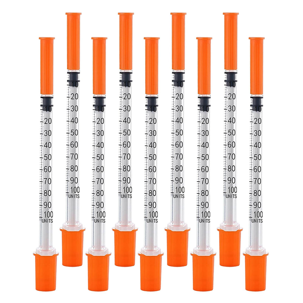 100PACK 1ML Syringe with 30G 1/2" (13mm) Needle, Individually Wrapped Lab Supplies (1CC 30G 1/2"-100PACK)