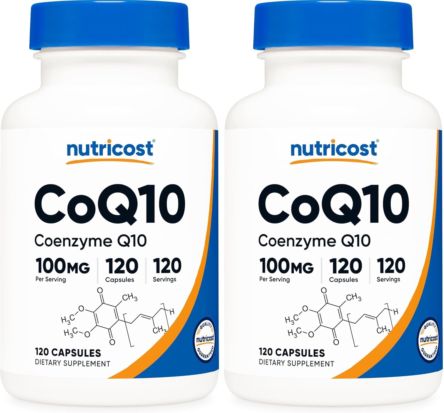 CoQ10 (Coenzyme Q10), 100mg, 120 Vegetarian Capsules - High Absorption, Non-GMO