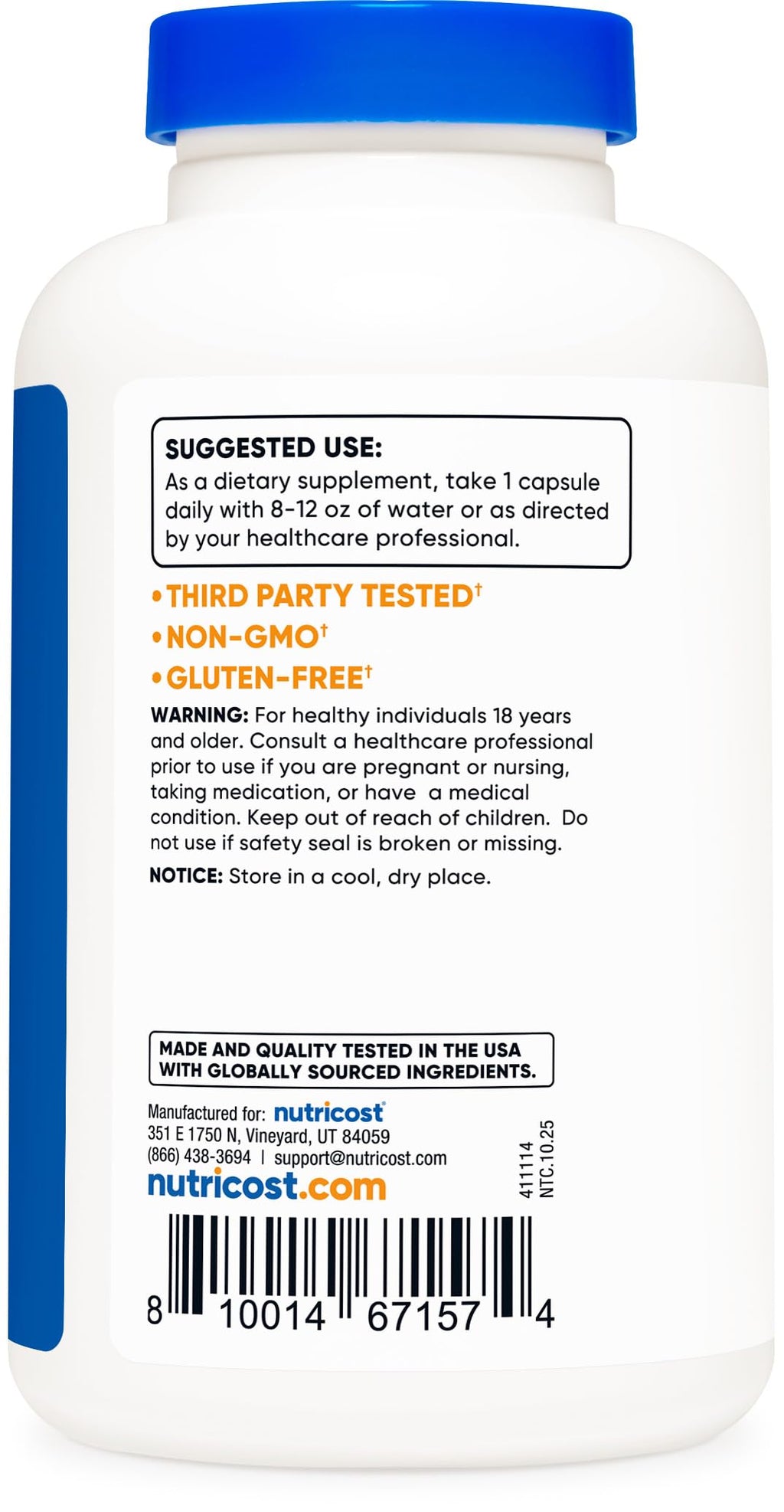 Vitamin C 1000mg, 120-240 count, Premium, Non-GMO, Gluten Free Supplement