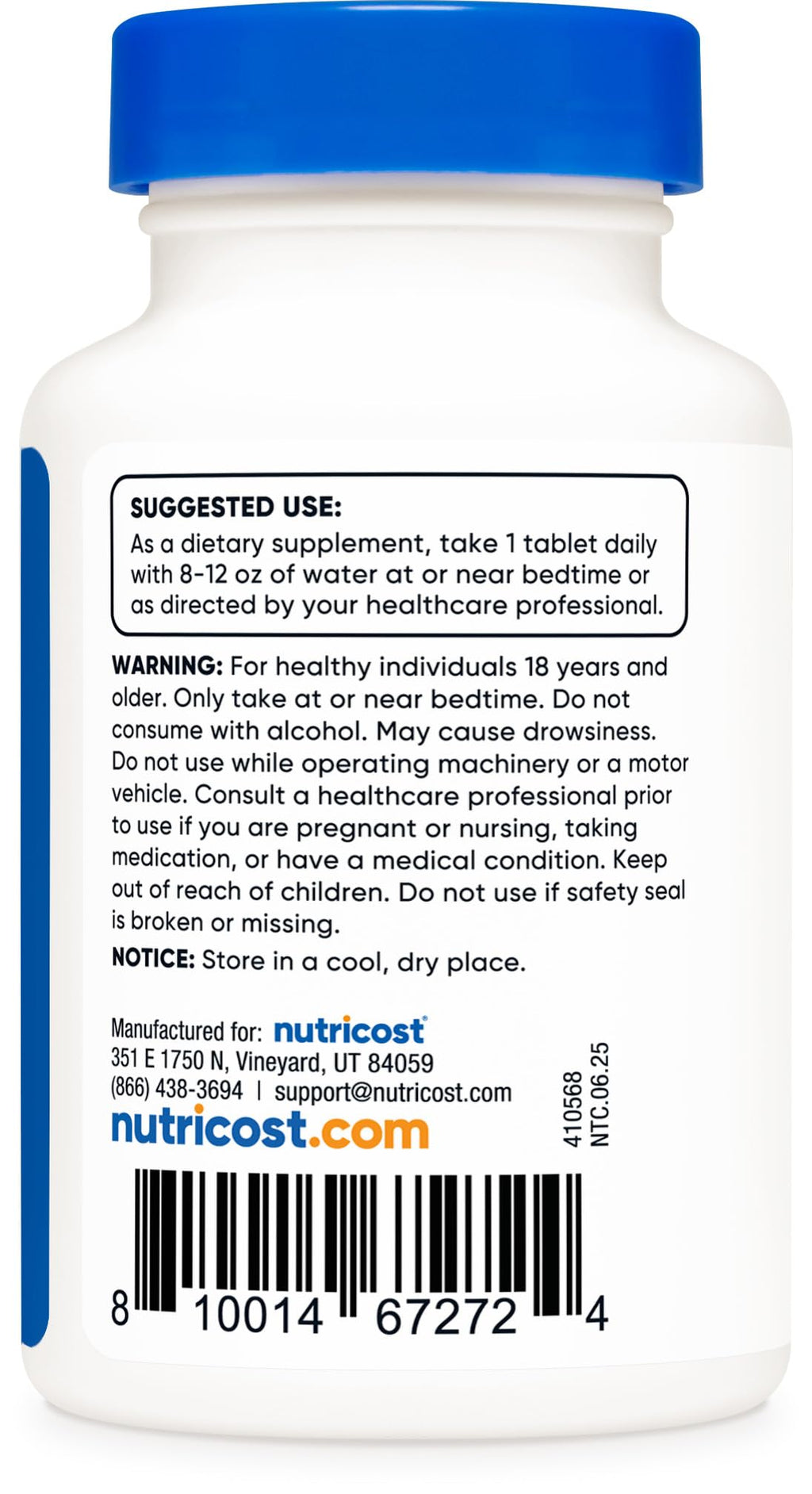 Melatonin 5mg, 240 Tablets - 5mg Per Serving, Non-GMO, Gluten Free