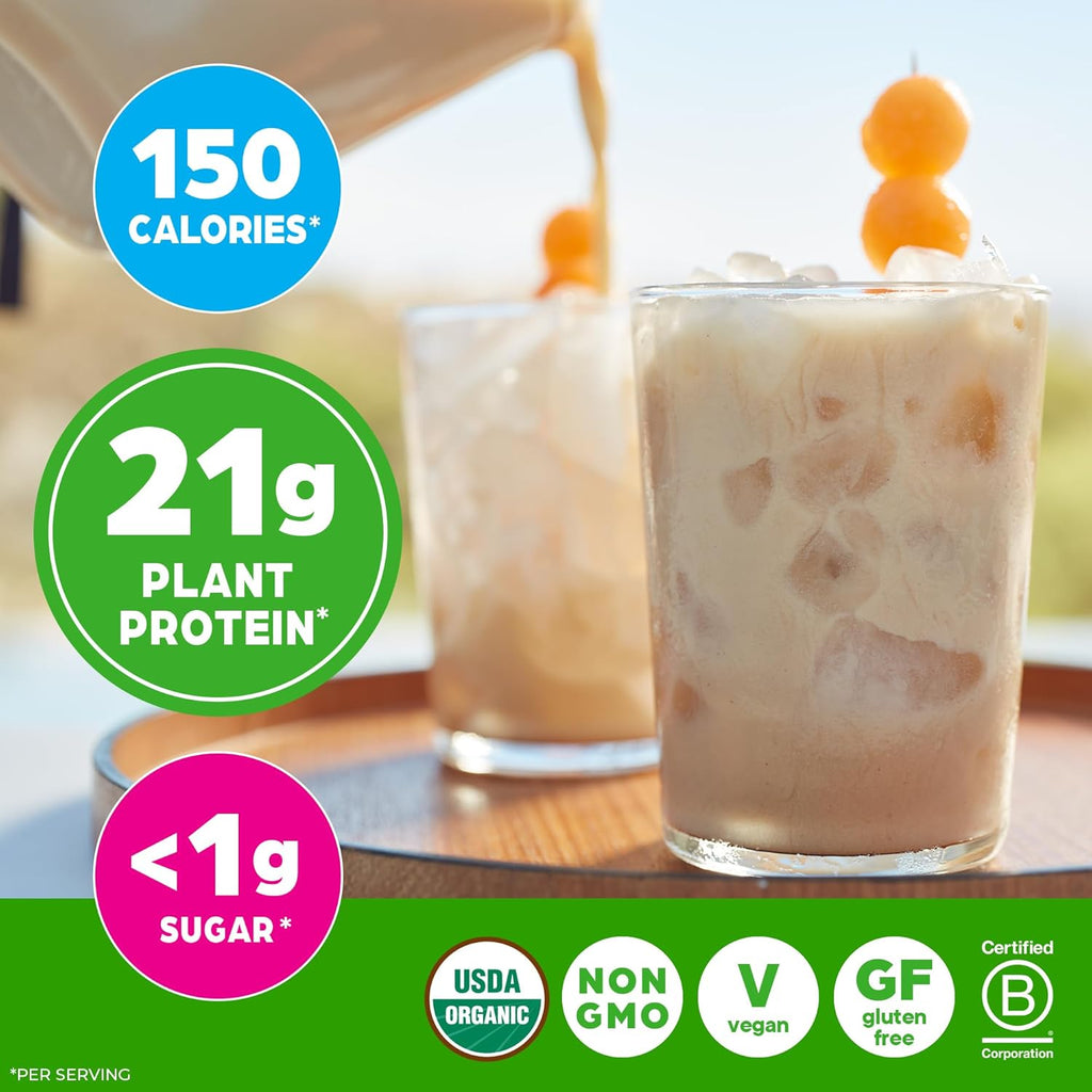 Organic Protein Powder, 21g Plant Protein, No Lactose Ingredients, No Added Sugar