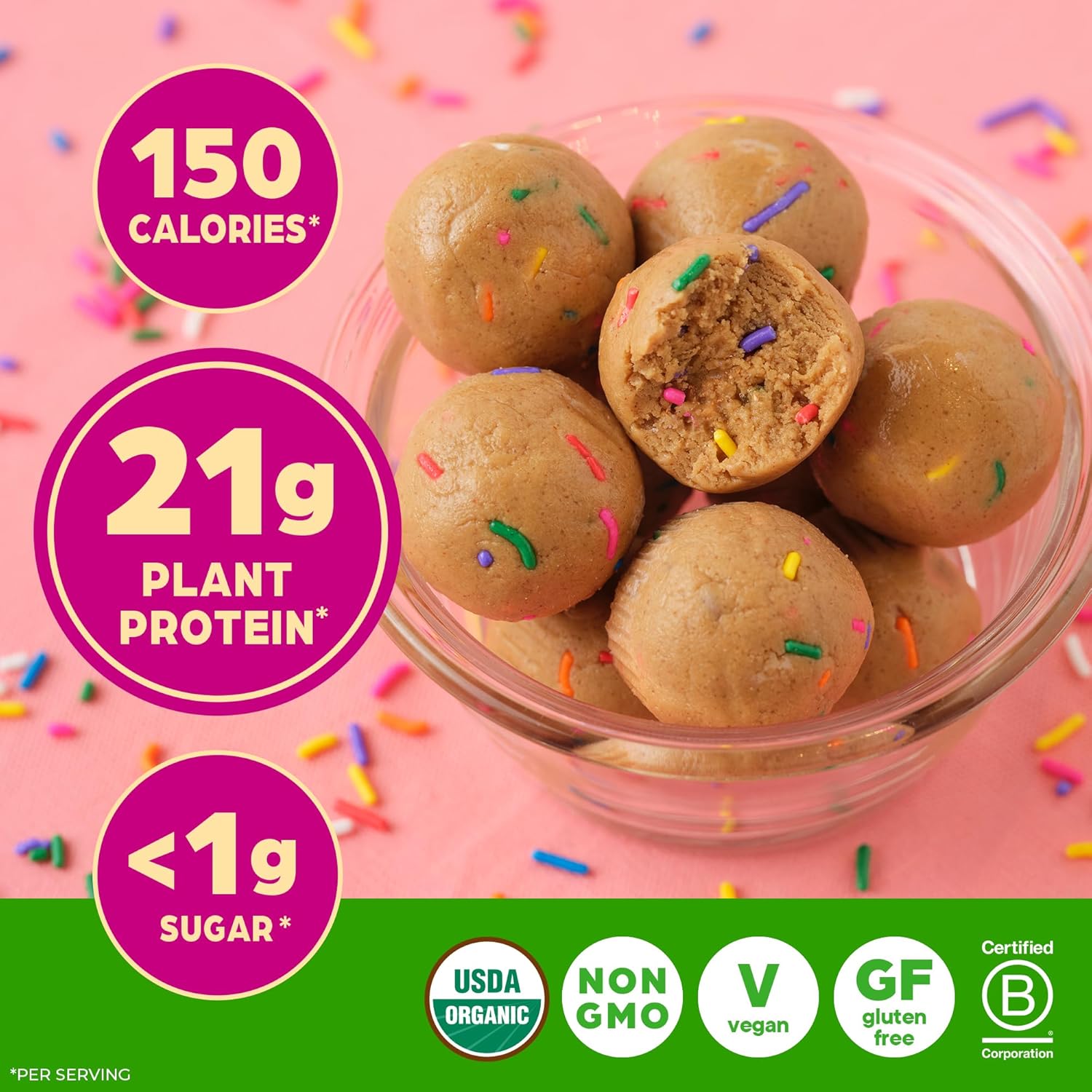 Organic Protein Powder, 21g Plant Protein, No Lactose Ingredients, No Added Sugar