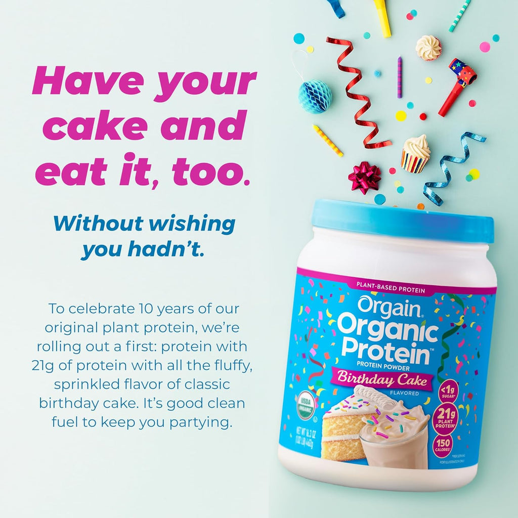 Organic Protein Powder, 21g Plant Protein, No Lactose Ingredients, No Added Sugar