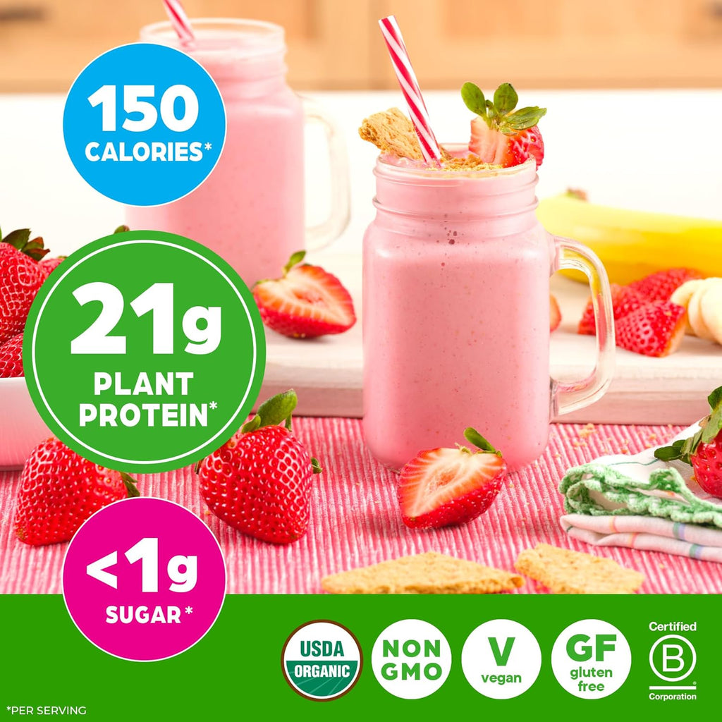 Organic Protein Powder, 21g Plant Protein, No Lactose Ingredients, No Added Sugar